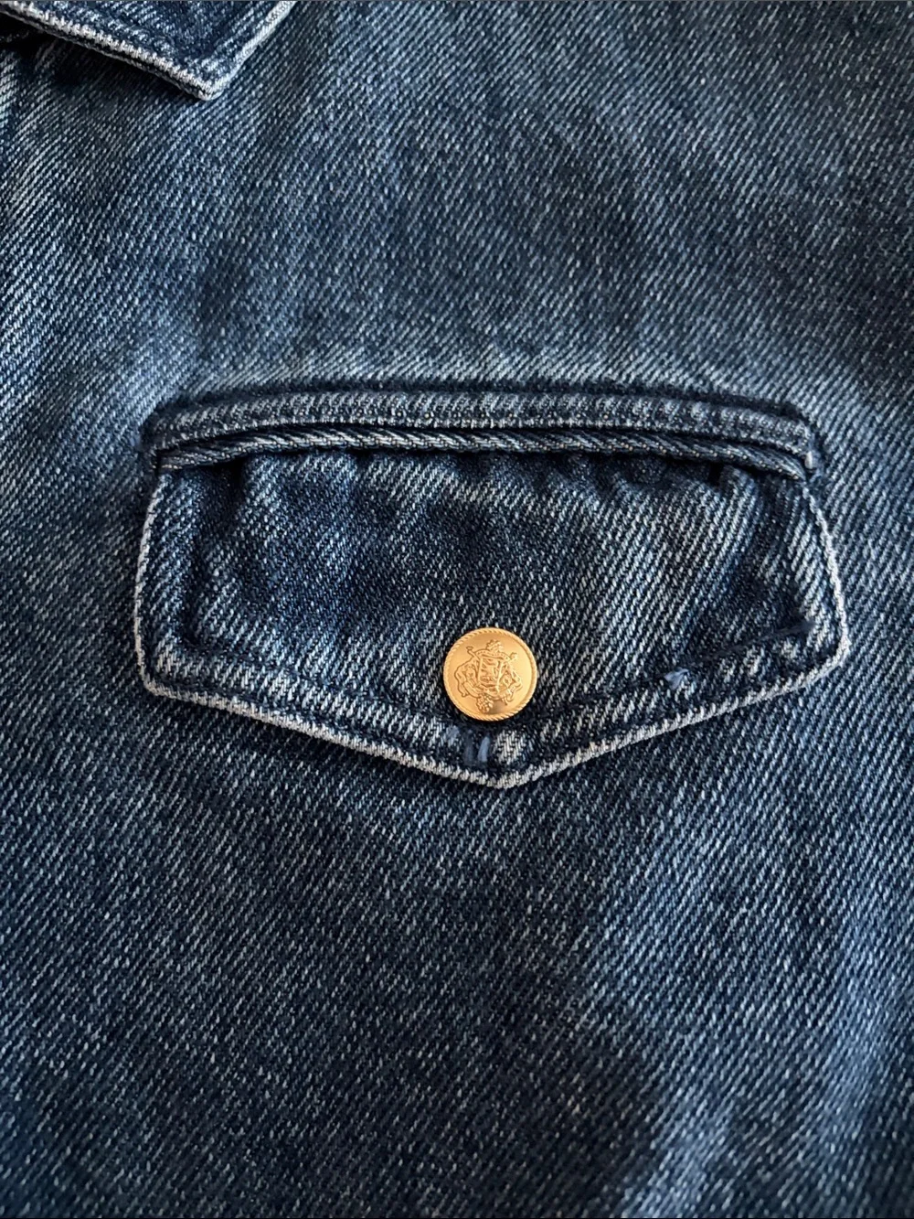 J. Crew Cropped Bomber Jacket in Drapey Denim Size L